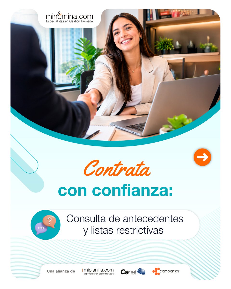 Minomina01's tweet photo. ¿Quieres contratar a los nuevos integrantes de tu equipo con confianza? Con nosotros podrás verificar antecedentes, estudios y realizar exámenes antes de que firmes el contrato. 😄

¡Comienza gratis en el link de la bio! 😉

#estudiospreempleo #contratación #RRHH #minomina https://t.co/vk2XiRiVDV