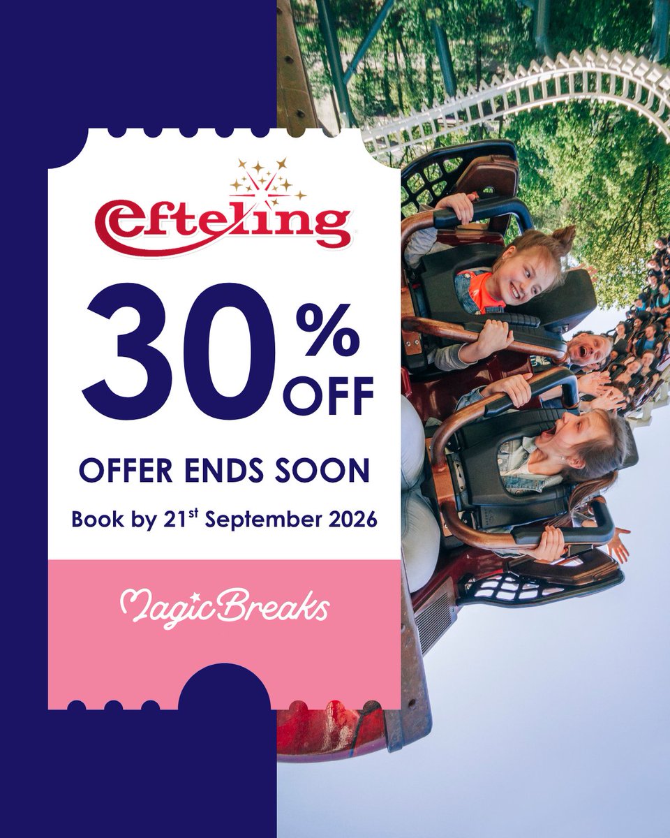 MagicBreaks's tweet photo. Make this winter truly magical at Efteling! 🏰✨ 

Discover a fairytale world in the Netherlands and save up to 30% on selected winter stays when you book with MagicBreaks by 21st September 2026! Plus receive a €30 Efteling gift card*  

*Terms &amp; conditions apply. https://t.co/KZ4gnMD8ek