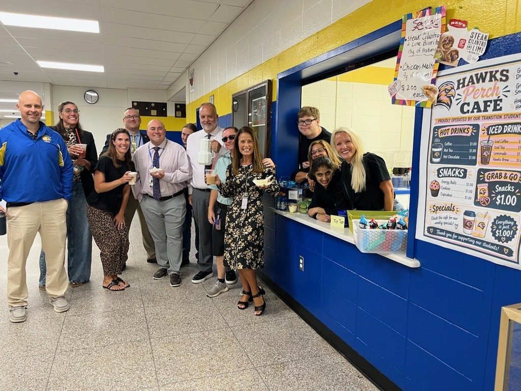 MTSDnews's tweet photo. Beginning this week, Hawks Perch Café launched Walk Up Wednesday, bringing the student-run café directly to the high school community and providing another opportunity to put valuable workplace skills into action! For more information, visit https://t.co/yW3vybSB0M https://t.co/V7fbtczB1f