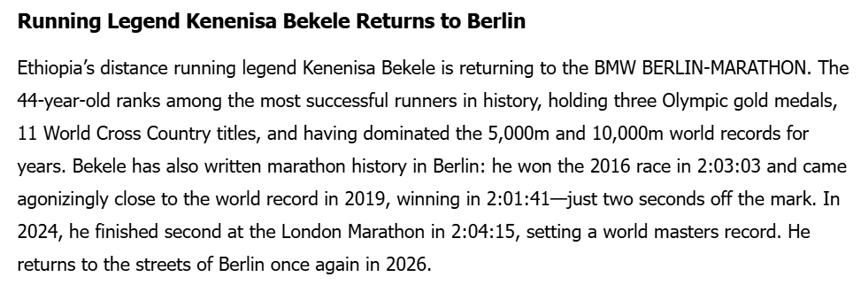 jgault13's tweet photo. Kenenisa Bekele, who is 44 years old and has not finished a marathon since the 2024 Olympics, is a late addition to the Berlin Marathon field on September 27.

Clip from press release: https://t.co/UNCqyvUbwZ