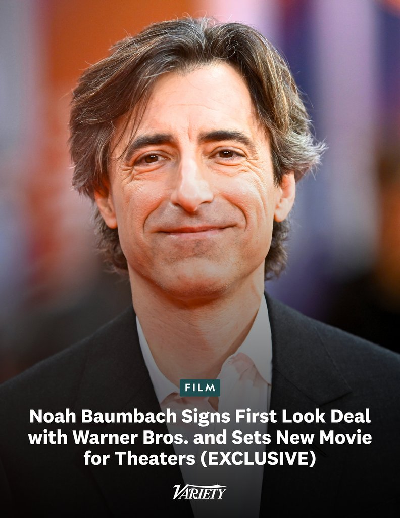Variety's tweet photo. EXCLUSIVE: Noah Baumbach is leaving Netflix after five years and signing a new first look deal with Warner Bros.  

Baumbach's new movie will be made under Clockwork, Warner Bros.' new upstart indie label. Per usual, Baumbach will write, direct and produce the film. Details are being kept under wraps, though sources familiar with the script say it follows two college students in New York City.  

https://t.co/asDkuP3eMY