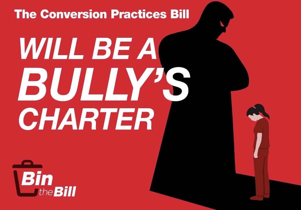 BinTheBill_'s tweet photo. If #ConversionPracticesDraftBill becomes law it will allow men to self identify as women. We have seen how not recognising men as men distresses them
Women will be silenced & many will self exclude from women only services as they cannot trust them to be free of men
#BinTheBill https://t.co/2fYDIom2bM