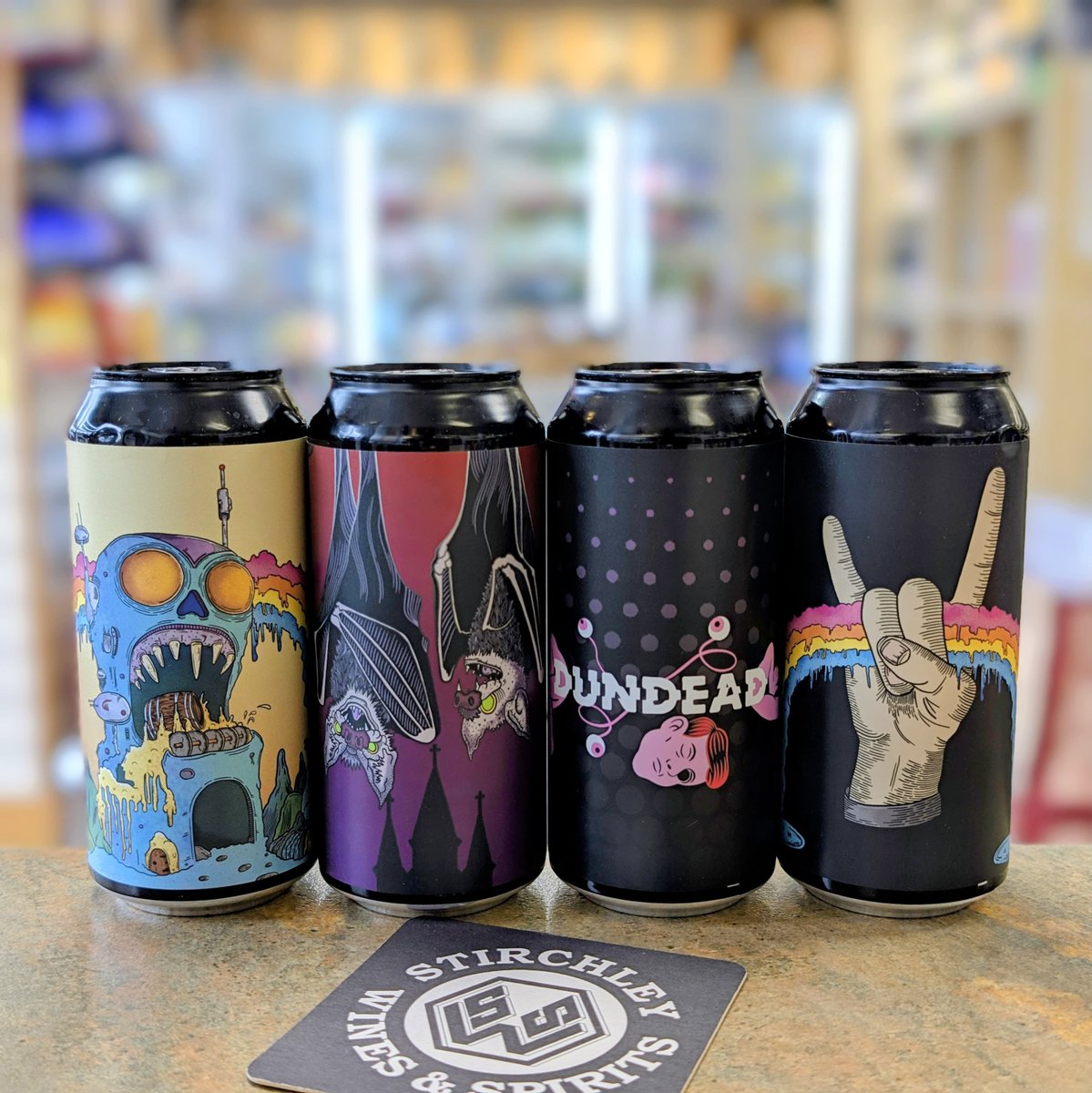 StirchleyWines's tweet photo. NEW @holygoatbrewing HAS ARRIVED TO CRUSH YOUR THIRST. ⚡💀

Seven fresh obliterations from the Dundee masters of dark, wild, &amp; heavy brews:

CANS
🍻 Sabra Cadabra|5.3%|Vanilla Stout
🍺 Supa Scoopa|5.2%|Hazy IPA
🍻 Dundead IPA|6.2%|WCIPA
🍺 Rainbow in the Dark|6.66%| Export Stout https://t.co/p2ovw2A530