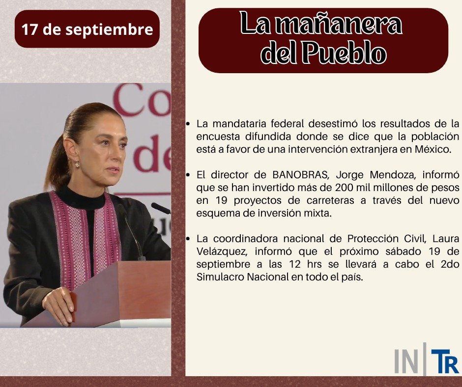 MonitoreoINTR's tweet photo. #INTR #IntervensiónExtranjera #BANOBRAS #2DoSimulacroNacional https://t.co/SIbxfWjSH9