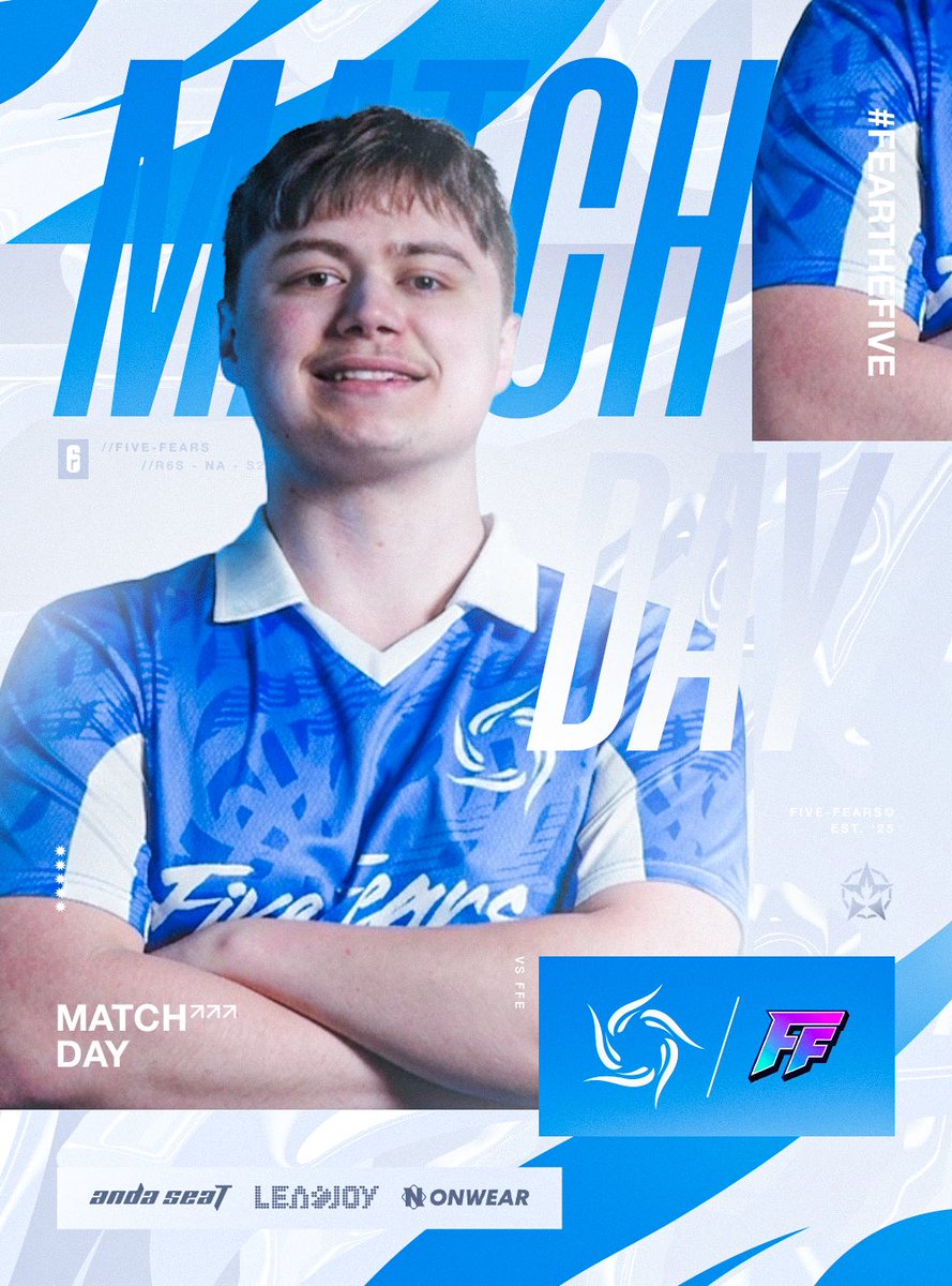 FiveFears's tweet photo. We ball.
🆚 @FFunEsports
⏰ 2:00 pm ET
#FearTheFive | #RainbowSixSiege https://t.co/IegR7bjnNY