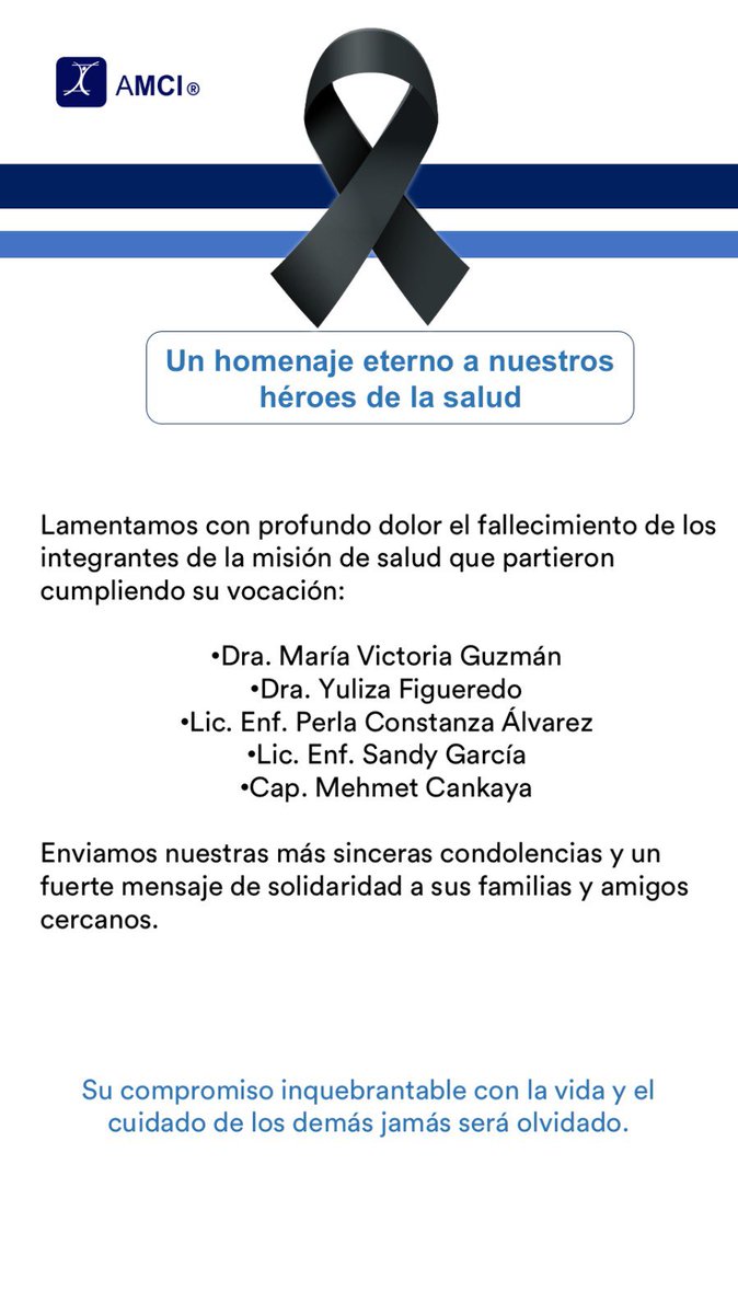 AMCI_Colombia's tweet photo. Quienes perdieron la vida al regresar de una jornada marcada por el amor y la entrega a los demás. Extendemos nuestro abrazo más sincero y respetuoso a sus seres queridos en este momento de tanta vulnerabilidad. https://t.co/M4fw70nbqU