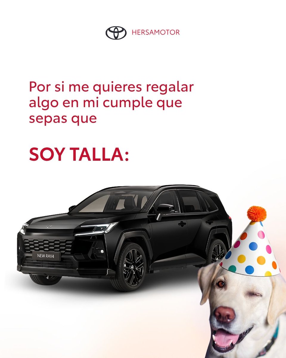 hersamotor's tweet photo. ¿Sin ideas para el regalo de cumpleaños? Tranquilo, te ayudamos. 🎁👇

💬 Etiqueta a ese amigo que sabes que le haría ilusión encontrarse uno de estos con un lazo en su puerta el día de su cumpleaños🎀👇

#Madrid #toyotamadrid #4x4 #ToyotaLandCruiser #Toyotayaris #toyotahesamotor https://t.co/82Fg9GGw49