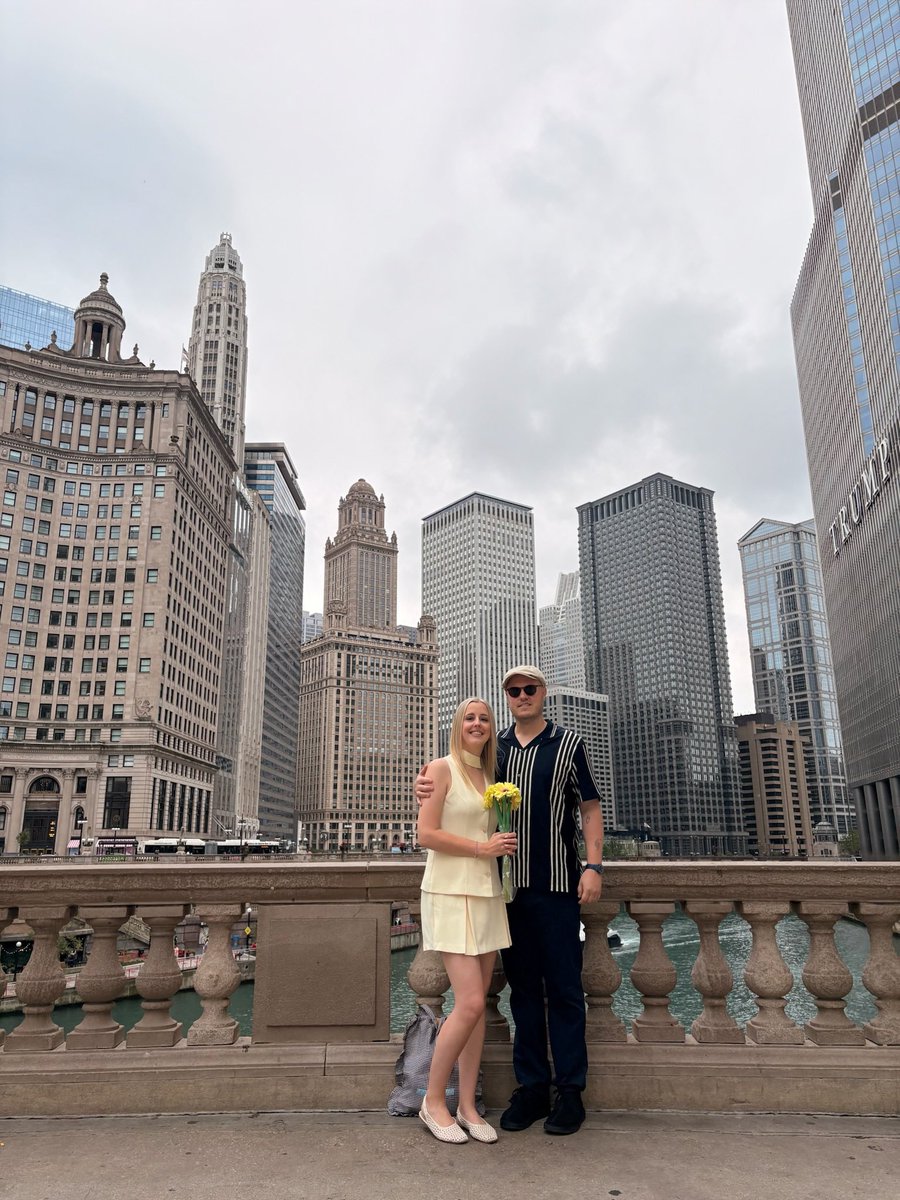 BritishOrioles's tweet photo. After almost 20 years together, yesterday I had the greatest honour of my life by marrying my true love Emma at City Hall in Chicago. The luckiest man alive. 

🤍👰‍♀️🤵🖤 https://t.co/mPWB25qegy