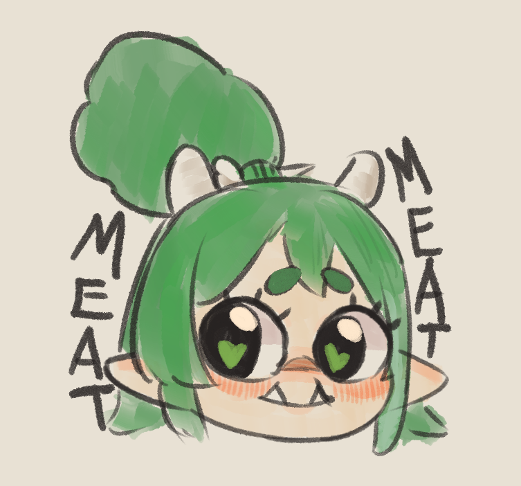 ouchihitme's tweet photo. #meatpaint this came out super cute. I'll have to hold back next time https://t.co/R6Eb6XSU7y