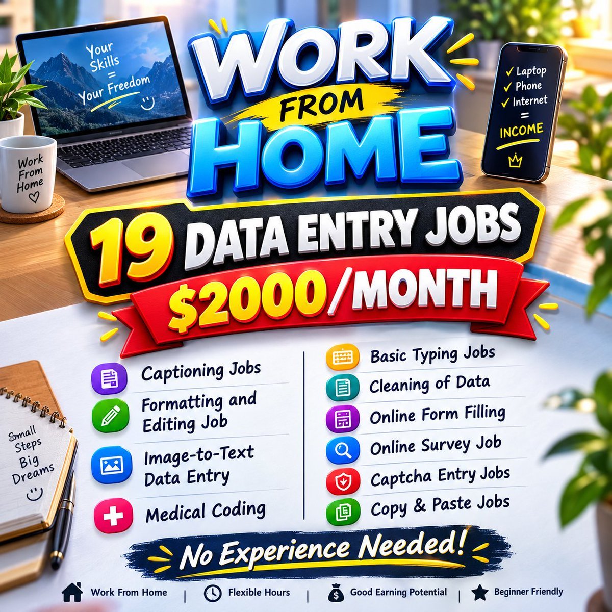 Sumit_AI_Tech's tweet photo. 🔥 19 Work-From-Home Data Entry Opportunities

Your free time could become more productive. 👀

💻 Data Entry • Typing • Captioning • Surveys • Form Filling

🏠 Remote & Flexible
⚡ Beginner-Friendly
💰 Potential: $55–$199/hour*

Want the full list + a simple step-by-step guide?

👇 Comment “DM” + Follow @Sumit_AI_Tech

📩 I’ll send you the FREE guide.

🔖 Save this post for later.