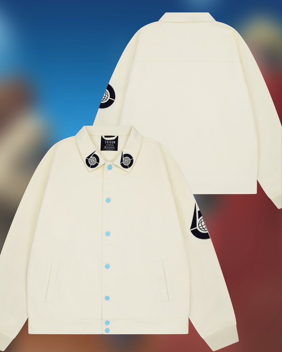 HandsSteady's tweet photo. Trigun Stampede - Meryl Stampede Jacket 

dropping Friday Sept 18th at 5pm est 

Text TRIGUN to 49469 for early access 

Available in the US &amp; CAN, OCEANIA (AUS/NZ), UK/IRE and EUROPE!

© 2026 Yasuhiro Nightow, SHONENGAHOSHA / TRIGUN STARGAZE Project

#trigunstampede https://t.co/iYOQBywSU7