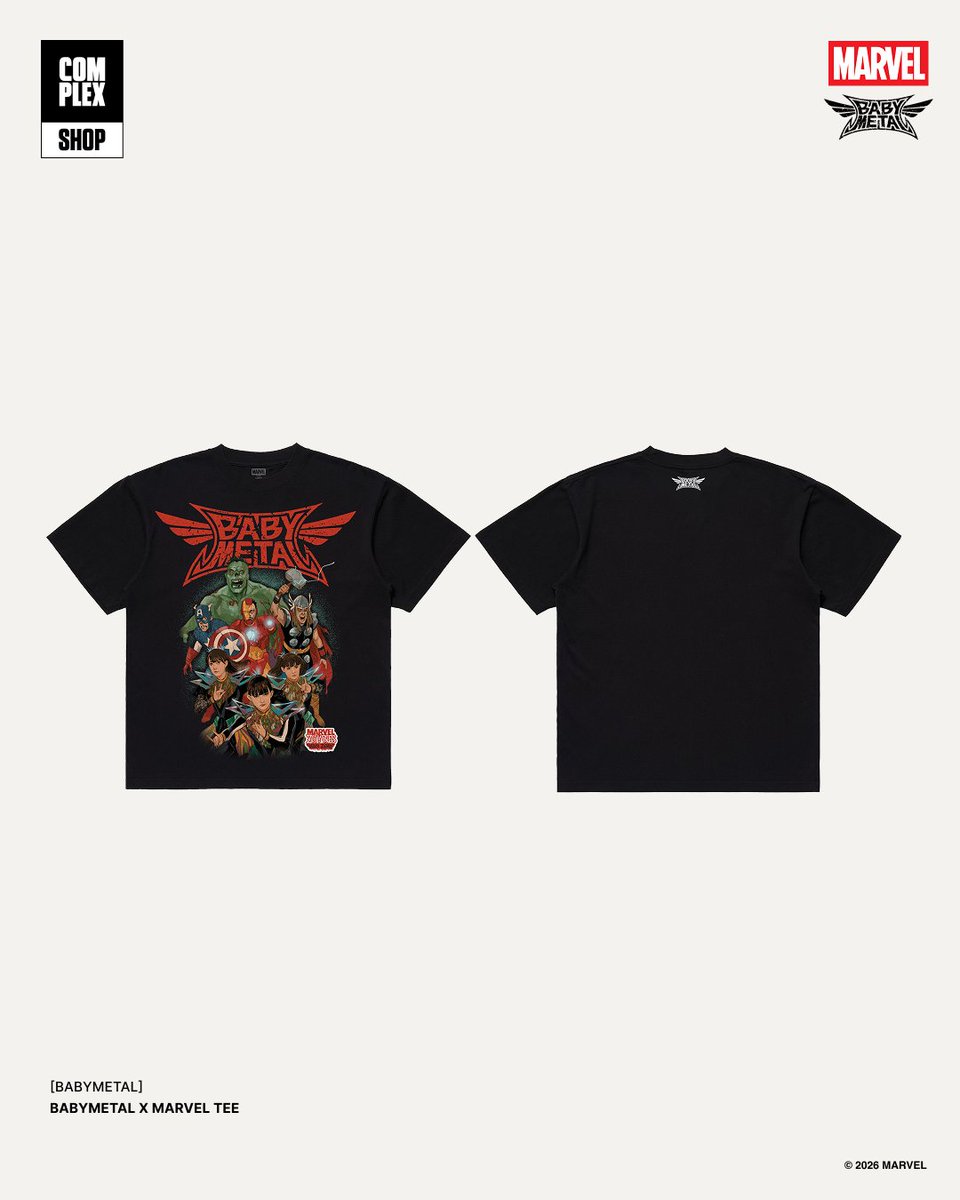ComplexMusic's tweet photo. BABYMETAL x Marvel is now online.

Shop the collection, including new merch and the limited-edition Babymetal + Marvel Zombies comic, now on Complex Shop.
https://t.co/ve76Lnxde7 https://t.co/Dsjcv5TzoD
