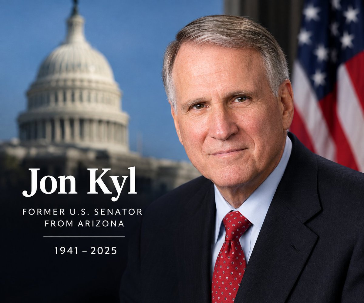 george_geX0's tweet photo. Jon Kyl, Longtime Arizona Republican Senator, Dies at 84

Former U.S. Sen. Jon Kyl, a prominent Arizona Republican who spent almost three decades serving in Congress, has died at the age of 84.

Kyl’s family announced his death on September 17, saying he died from complications associated with a neurological disease. Earlier, he had revealed that he had been diagnosed with dementia and was withdrawing from public life.

A Nearly 30-Year Career in Congress

Kyl began his congressional career in 1987, when he was elected to represent Arizona in the U.S. House. He remained there until 1995 before moving to the Senate, where he served until 2013.

During his years in the Senate, Kyl became one of the Republican Party’s most senior figures. He eventually served as Senate Republican whip, placing him second in the party’s Senate leadership at the time.

His record covered a broad range of national and regional issues, but Western water policy was among the areas most closely associated with his work. Kyl was involved in major Arizona water legislation and helped advance a significant 2004 settlement concerning water rights for the Gila River Indian Community.

He also played an active role in debates over national security, immigration and other major federal policies, building a reputation as an influential Republican voice on issues important to Arizona and the American West.

Brief Return to the Senate in 2018

Kyl returned to Capitol Hill after the death of longtime Arizona Sen. John McCain in 2018. Then-Arizona Gov. Doug Ducey appointed Kyl to fill the remainder of McCain’s Senate term.

His second stint in the chamber was brief but politically significant. Kyl became involved in the confirmation process for Supreme Court nominee Brett Kavanaugh, helping Republicans navigate the contentious proceedings.

He left the Senate again at the end of 2018, bringing his long congressional career to a close.

Remembered for His Work on Arizona Water Policy

Kyl’s influence extended beyond his years in Washington. His involvement in Arizona’s water policy remained an important part of his public legacy, particularly as the state continued to confront difficult questions surrounding long-term water supplies and management.

In late 2025, Kyl publicly disclosed his dementia diagnosis and stepped back from public activities. His family described his decades of public service as something he regarded as both an honor and a responsibility.

Kyl is survived by his family. Further information about memorial arrangements is expected to be released later.

His career left a lasting mark on Arizona politics and on the national Republican Party, particularly through his work on Western water, national security and other issues that shaped his nearly three decades in Congress.