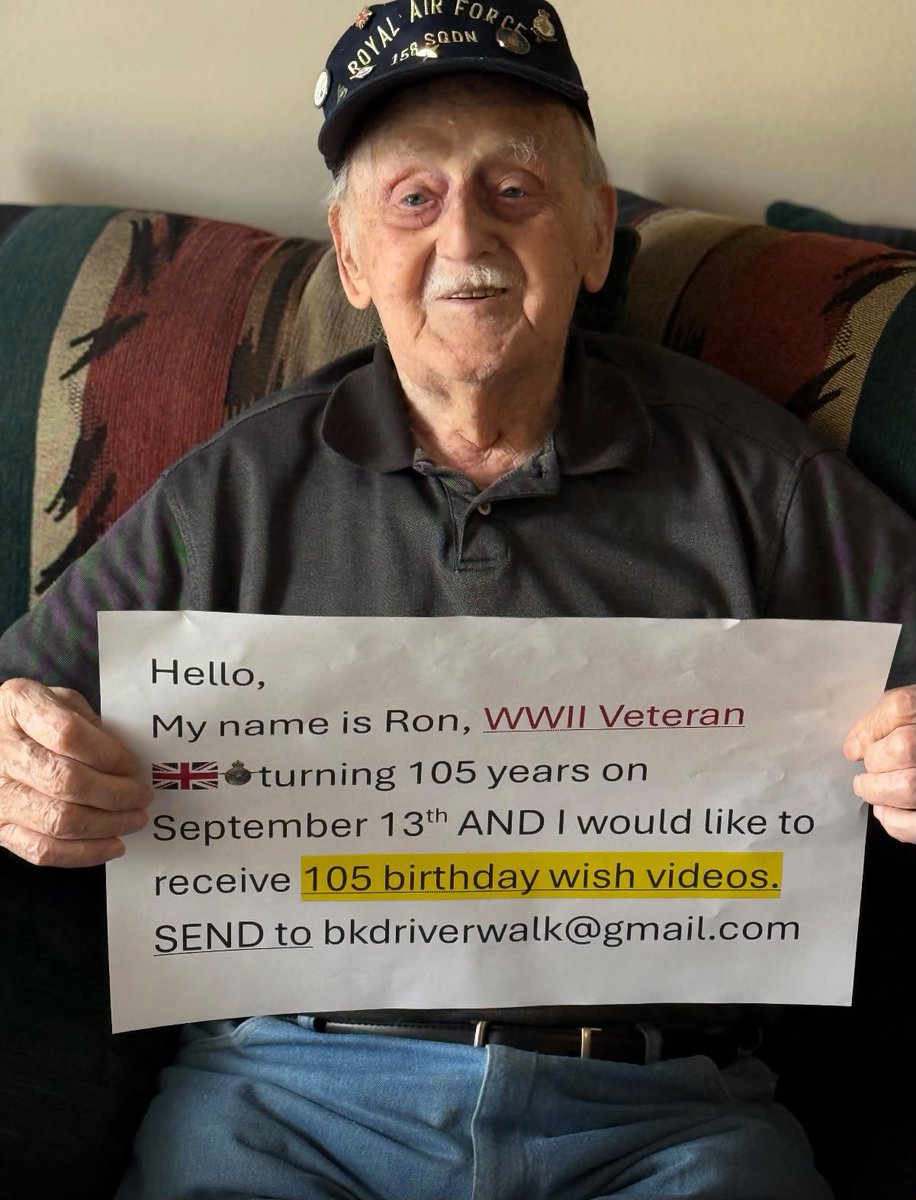 angie_buk's tweet photo. Massive thank you to all those who took time to message Ronnie and wish him Happy 105th Birthday 🙏
More exciting news to follow ….
What gift can you give a man who’s seen everything ? 🎉✈️💥🇬🇧
#resepect #honour #surprise ❤️ https://t.co/WnOsLK2leD