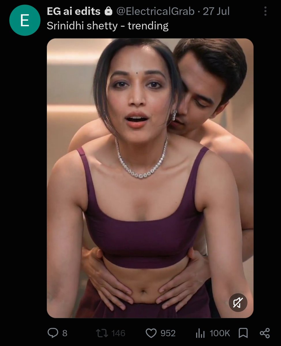 EGaiedits's tweet photo. Follow @ElectricalGrab for ai videos on your favourite actresses 🔥. In frame Srinidhi shetty. https://t.co/BeqgjMvOne