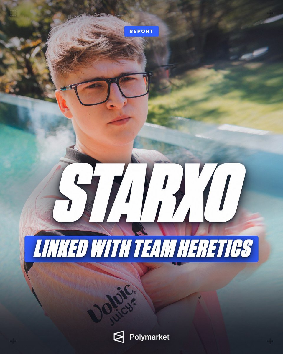 PolymarketVAL's tweet photo. SOURCES 🚨: Starxo 🇵🇱 is reportedly nearing a deal to join Team Heretics 🇪🇺. 

Reports say the move would be part of their roster adjustments.

[@valohabercisi] https://t.co/yUVRtDVwgt