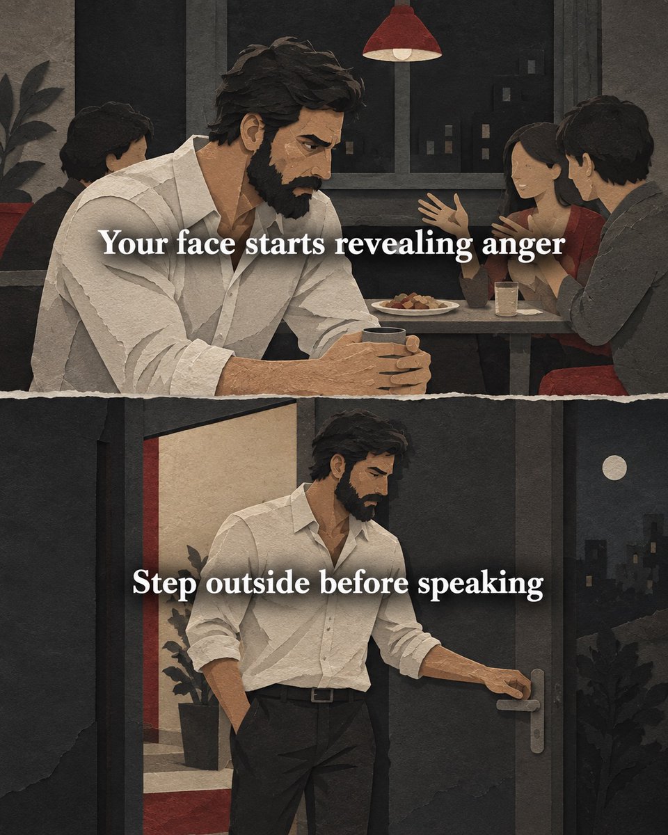 MichaDeninno's tweet photo. Anger can make you say things you don’t mean. When emotions run high, pause: step outside, breathe, put down your phone, or take a walk. You don’t have to win every argument or make permanent decisions based on temporary emotions. Respond, don’t https://t.co/J6X3F5dOOo
