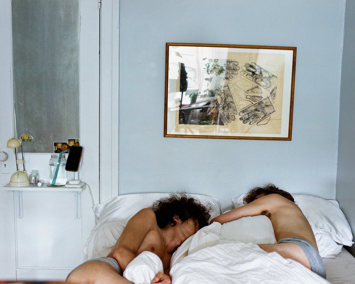 longxiiii's tweet photo. “I Don’t Want to Sleep alone” 2026, inkjet print on cotton rag, bed frame https://t.co/gcmwJnHGja