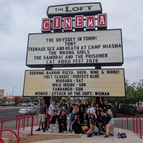 IATSE's tweet photo. The Loft Cinema has been a cornerstone of Tucson's film community since 1965. Now the workers who keep it running have a union contract to match!

18 Loft Cinema workers voted unanimously to ratify their first contract with IATSE Local 415, winning wage increases, expanded paid time off, paid breaks, overtime protections, and weekly hour guarantees.