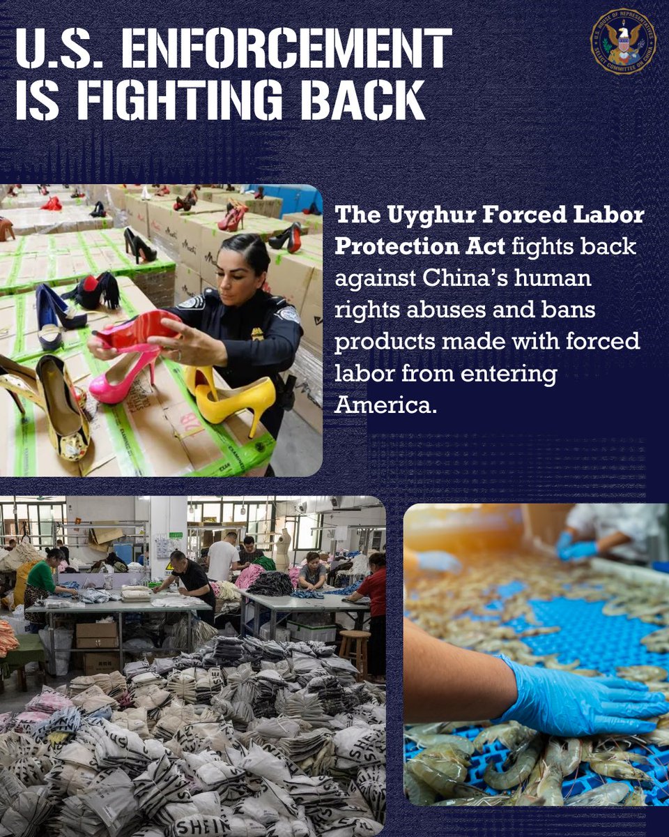 ChinaSelect's tweet photo. The Select Committee is asking @DHSgov how forced-labor goods are identified and kept out of American markets, and where enforcement can be strengthened. https://t.co/f6DognaHwW