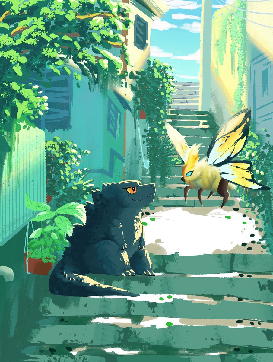 gojigojigojira's tweet photo. Idk how to name this 🦖🦋
#Godzilla #Godzillafanart #ゴジラ #Mothra https://t.co/TPBj2vVQDH