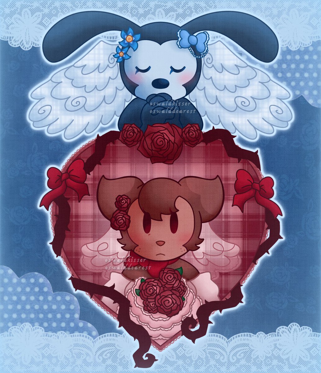 oswaldwife's tweet photo. (redraw) 
binding you to me forever and ever 🦌💍🐇💒
#oswaldtheluckyrabbit #selfship #yumeship https://t.co/4Eio7BTxVH