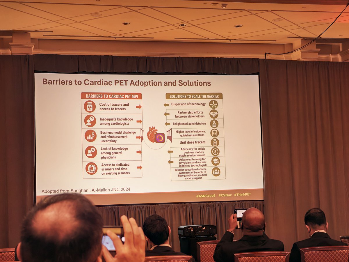 estelais's tweet photo. Barriers to Cardiac pet adoption #CVNuc #ThinkPET #ASNC2026 @MyASNC @almallahmo
♥️ @rafaelnuclear @SinghVasvi @domcbenz @ShadyAbohashem @PanithayaC https://t.co/GGbDloHvTA