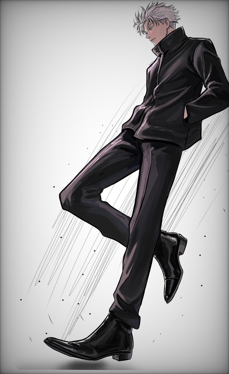 levitonin's tweet photo. I always have to increase the height of the canvas size because of his long ass legs #gojo https://t.co/lUJ4gGV2Ln