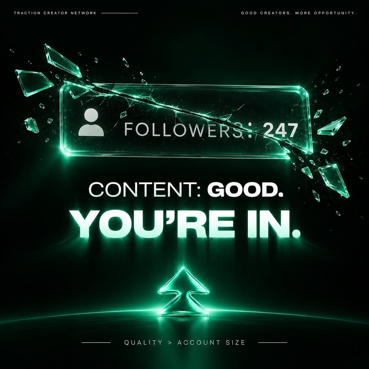 traction_xyz's tweet photo. Follower count is a number.

Good content is good content.

We care about the second one. https://t.co/hv0g29yVf1
