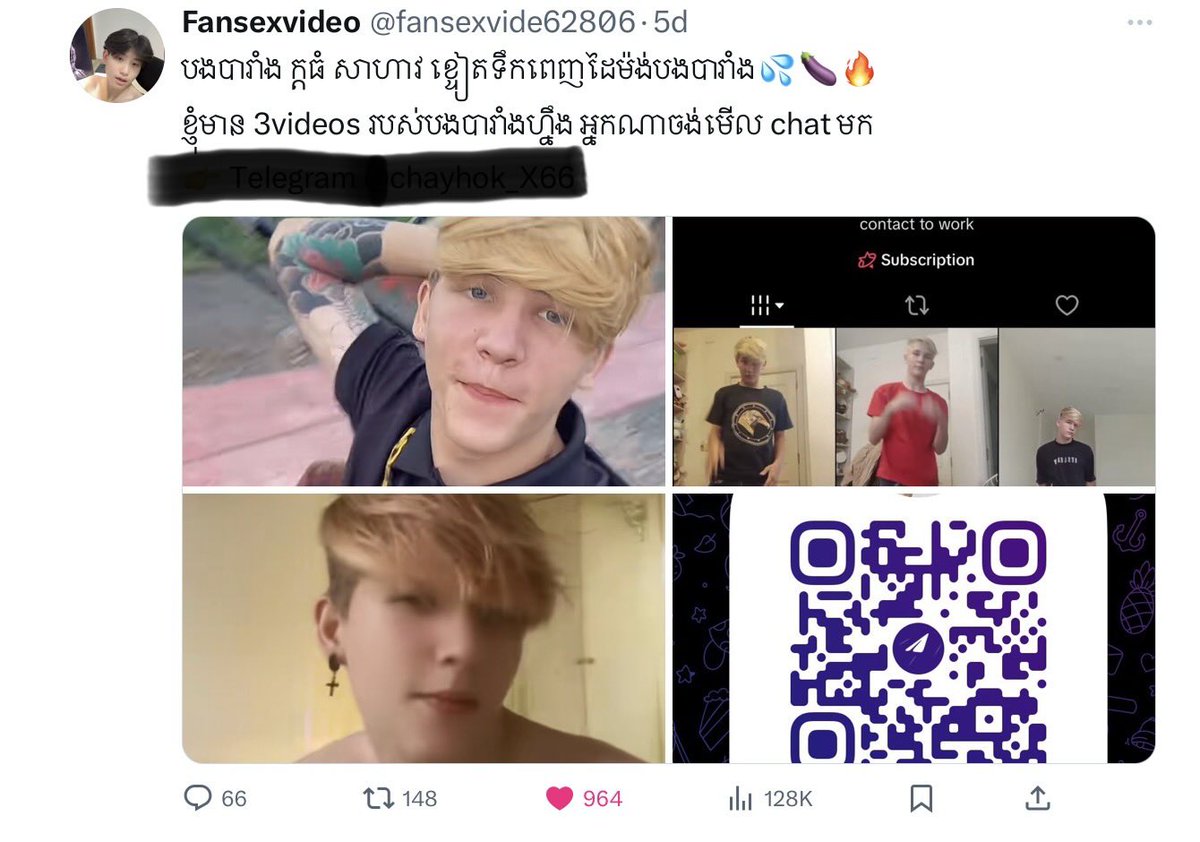Fan_Xvideoy2's tweet photo. Joined Group VIP ✨✨✨តែម្តង់បានមើលរហូត។
group មាន videos and រូបច្រើនរឿង ចេញថ្មីៗ ផុសថ្មីៗ។ ហើយនិង Videos ផ្សេងៗជាច្រើនសុទ្ធតែល្អមើល so Hot 🥵💦🍆💦
👉 Telegram: @Chayhok_X6 https://t.co/BaYeUQDpVB