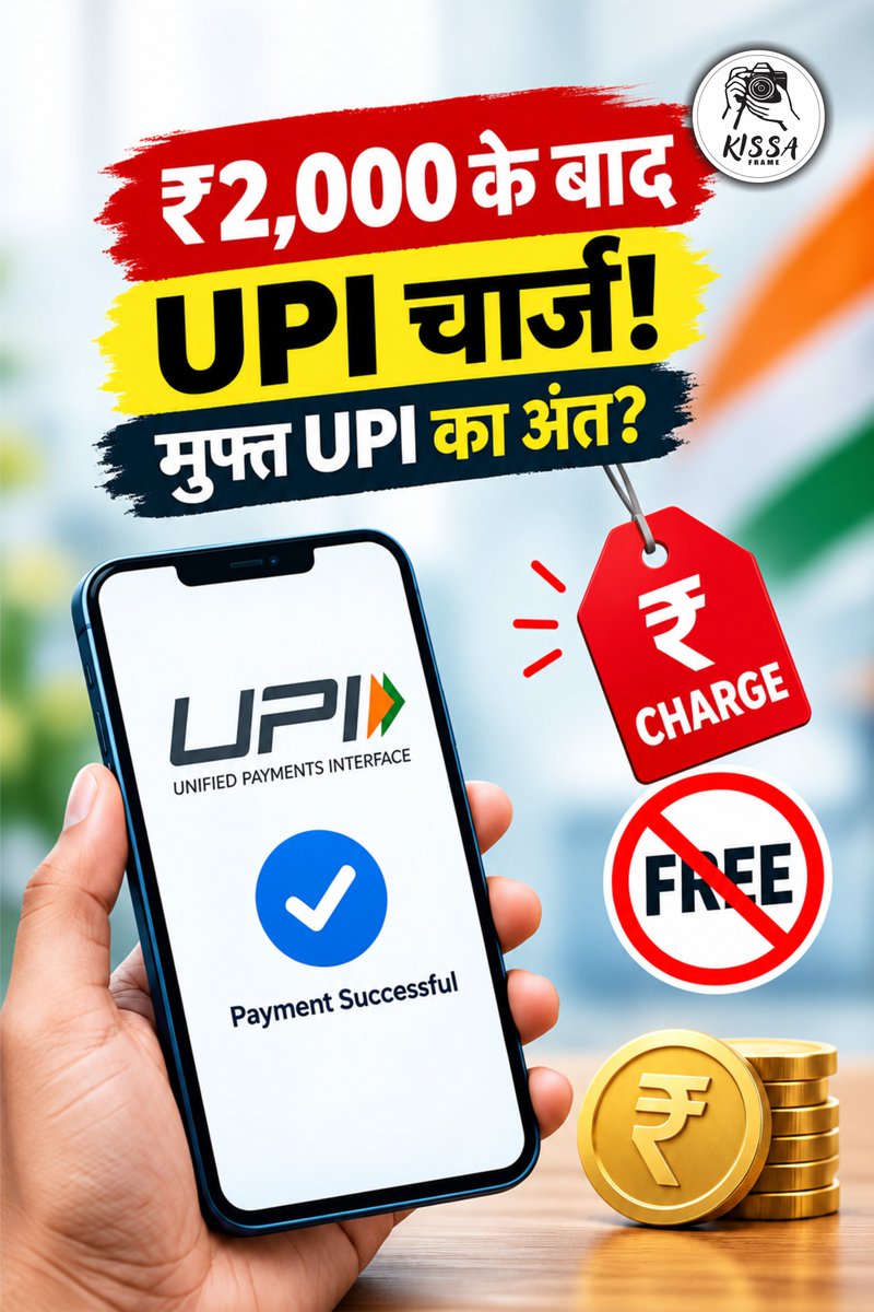 kissaframe98's tweet photo. UPI Payment Rules 2026: ₹2,000+ के UPI Payments पर लगा MDR Charge, NPCI का नया फैसला! 

Watch the full video on YouTube - https://t.co/P7HcnHjz3J

#UPIPayments #UPIMDRCharge #UPI #NPCINewRules https://t.co/3PxUEGvURf