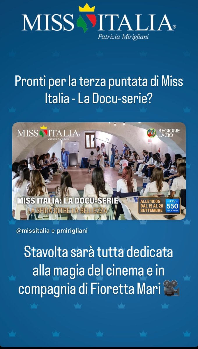 LauraA935's tweet photo. Tra poco andrà in onda la 3º puntata della docu-serie su Miss Italia 👑 
TUTTI CONNESSI 💪🏻❤️ #giuliasalemi #prelemi https://t.co/9qCgveuiA7