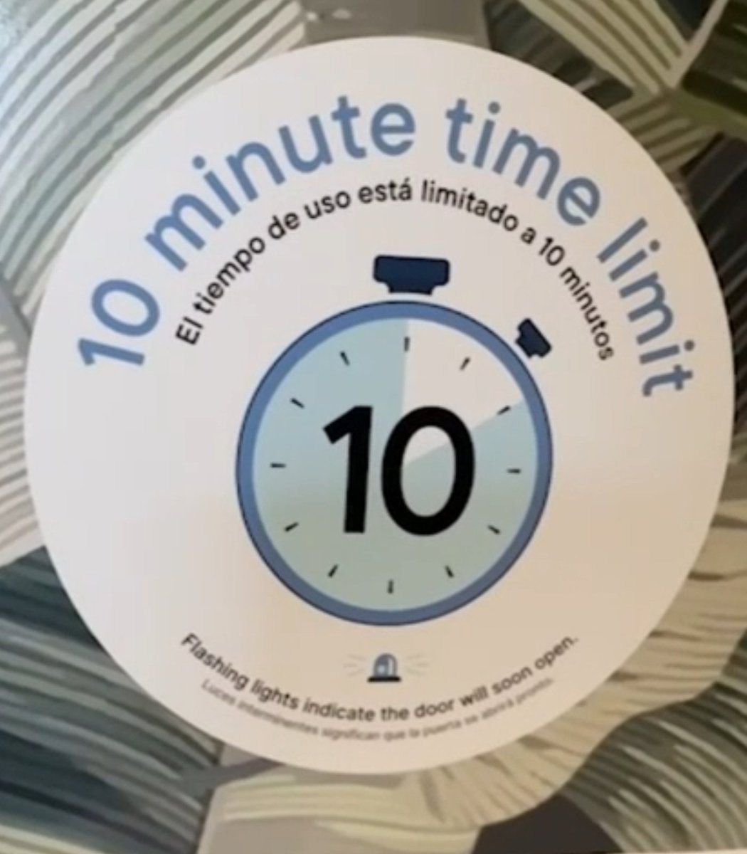 pubity's tweet photo. Mamdani is rolling out futuristic public toilets in NYC that give you only 10 minutes to do your business.

An announcer will yell at you when you're time's almost up, lights will flash, and the door will automatically be forced open. https://t.co/loivxWcr2C