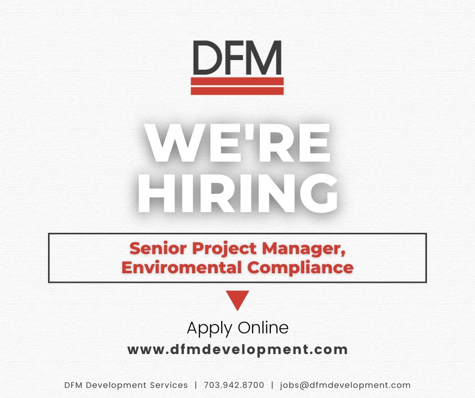 DfmDevServices's tweet photo. 📢 Join Our Environmental Compliance team!

We’re growing our Environmental Compliance team and seeking an experienced project manager to lead high-impact projects across the region.

Learn More 👉 https://t.co/bdx5WBdE88

#NowHiring
#EnvironmentalCompliance
#Stormwater https://t.co/hqV0Z7fgFB