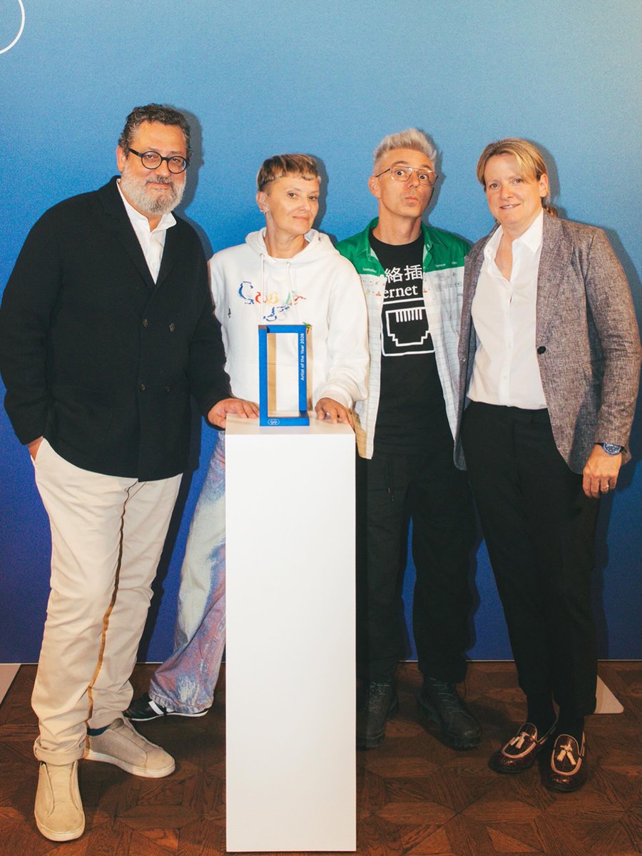 arabbankCH's tweet photo. Celebrating our 2026 Artist if the Year.

Last week we closed our first Berlin Art Week with the ceremony honouring Eva & Franco Mattes – a duo whose work examines how media shapes human connection, and lays bare the consequences of technological change rather than celebrating it.