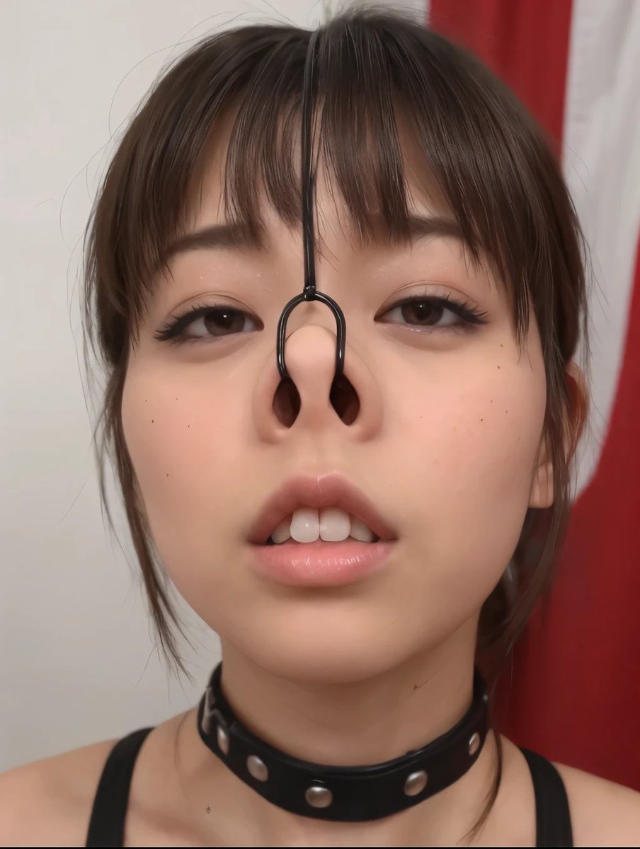 kyon_ai8729's tweet photo. #nosefetish #nosehook #pignose #piggynose #鼻フック #豚鼻 #AI #AI美女 https://t.co/VzvBXamko1