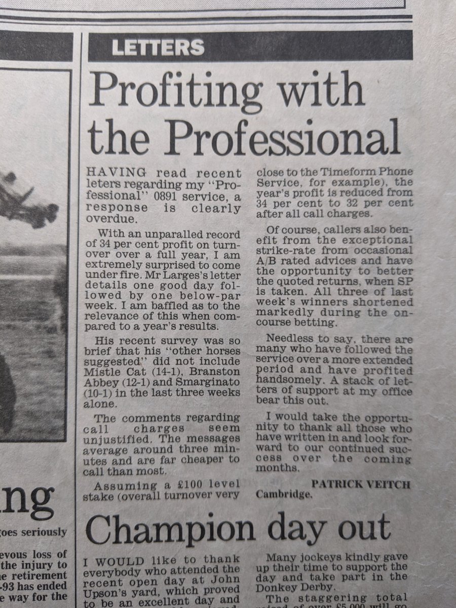 fawwon1's tweet photo. Sporting Life Letters 1993 https://t.co/BSFzHE52UN