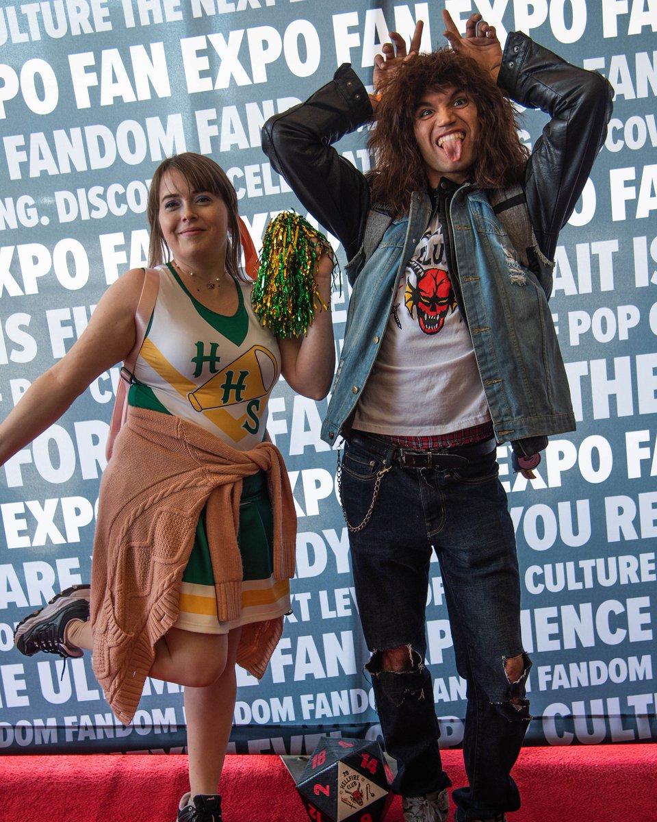 fanexpochicago's tweet photo. Welcome back to 1985. 📼
Season 2 of Stranger Things: Tales From ’85 is here; who’s heading back to Hawkins today?

#StrangerThings #TalesFrom85 #Cosplay #Cosplayers #Netflix https://t.co/gbKe5lUGQm