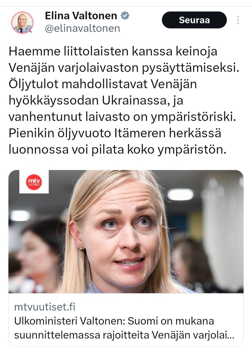 Rouva_A's tweet photo. @elinavaltonen Naapurin kiusaaminen Itämerellä on osa naton hybridisotaa. Lopeta valehtelu. https://t.co/jg0nhlXUIo