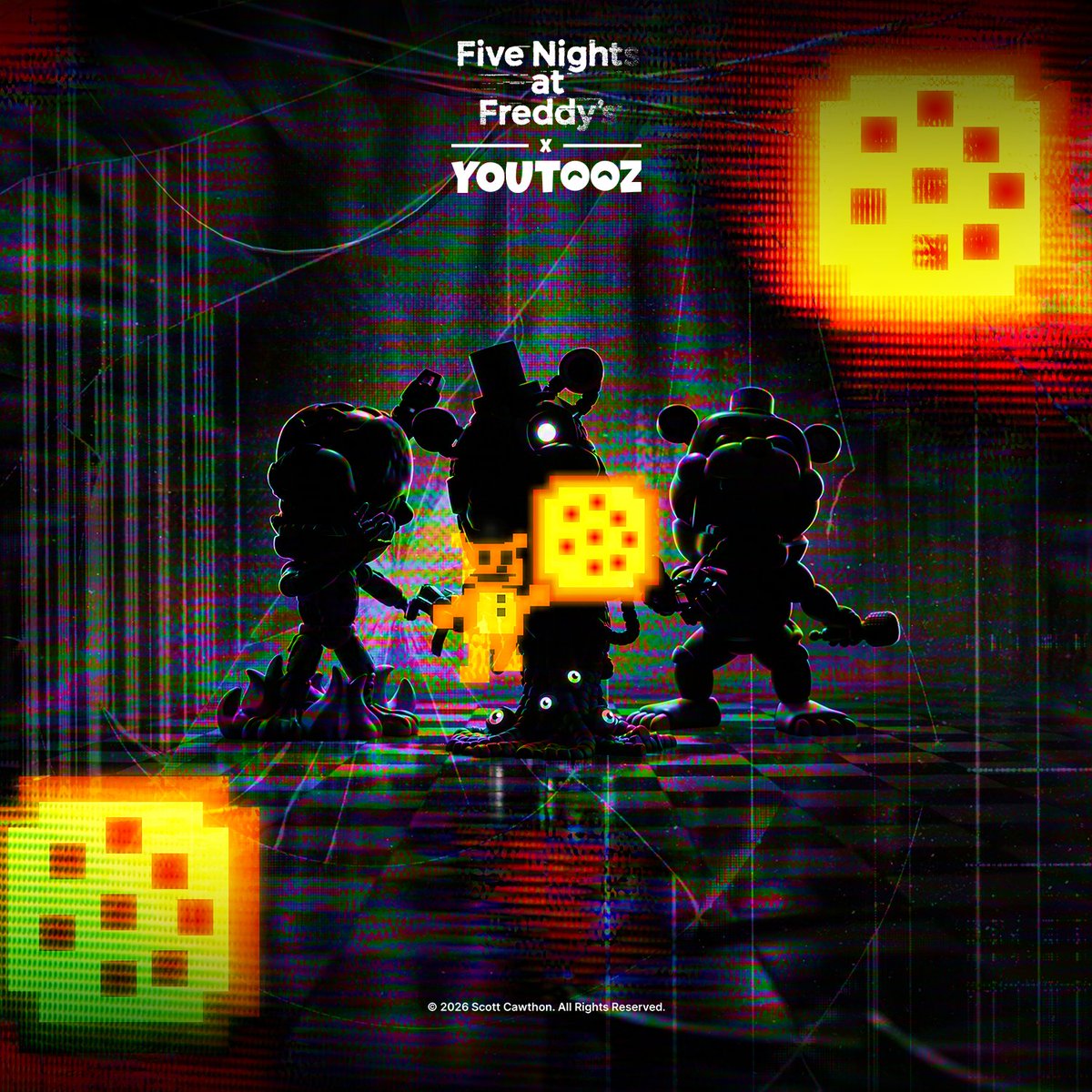 FNAF_ScottGames's tweet photo. 3 FNAF characters are joining the Youtooz collection! Who do you think these are? https://t.co/Y6MNssGQu0