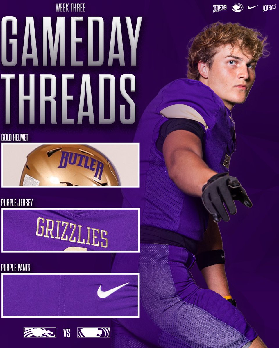 ButlerGrizzlyFB's tweet photo. Purple fit for the weekend 🏈

#RoarGrizz🐻 https://t.co/xVpZO9DZST