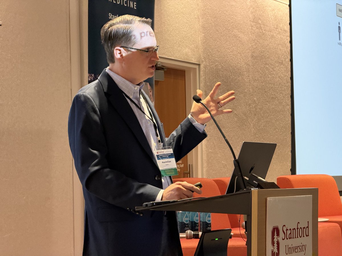 FunchainMD's tweet photo. 🚀 Day 2 @StanfordCancer #CCRTP26 goes where no fluid (sampling) has gone before: a dynamic dual plenary with @max_diehn and @Joseph_DeSimone discussing sampling everything except blood in non/low invasive methods using novel technologies and materials 🔮 

📸: @corsellos https://t.co/4p3D7DFqN9