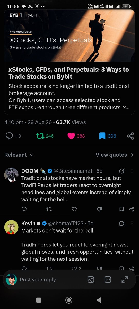 MotocopEth's tweet photo. @Bybit_Official My #1 takeaway:
xStocks fit longer-term exposure, while TradFi Perpetuals suit crypto-native traders seeking 24/7 access and leverage.
Choose based on your strategy and risk—not just leverage.

#Bybit #NewFinancialPlatform https://t.co/VOvBGClSzQ