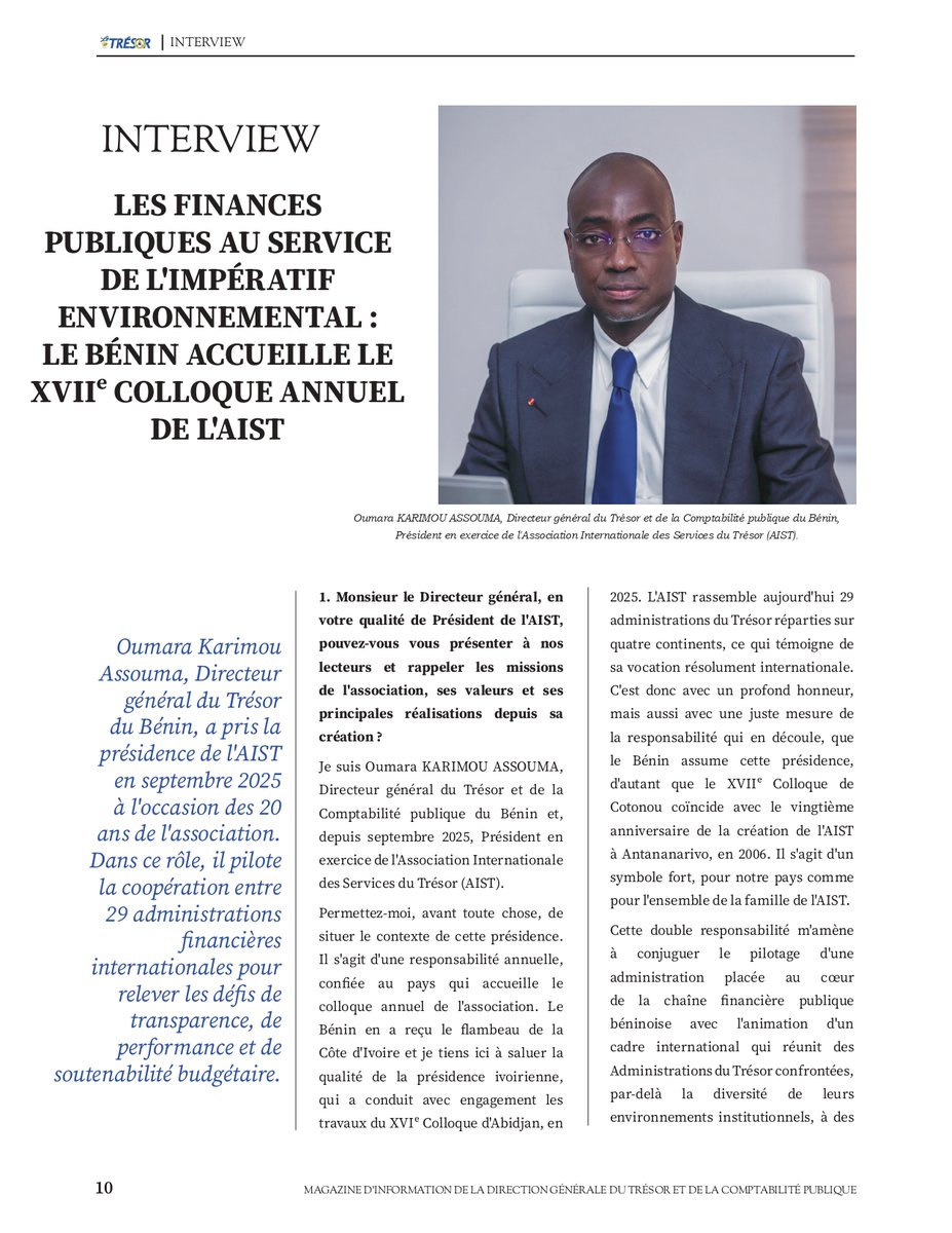 TresorBenin's tweet photo. 📢 Le Magazine d’information du Trésor public N°20 est disponible.

Une édition spéciale sur les finances publiques vertes, le financement climatique, la fiscalité environnementale et les fonds souverains.

📘 Lire : https://t.co/FxYlP7Id7Y

#TrésorPublicBénin | #FinanceVerte https://t.co/M1UdmOI0ag