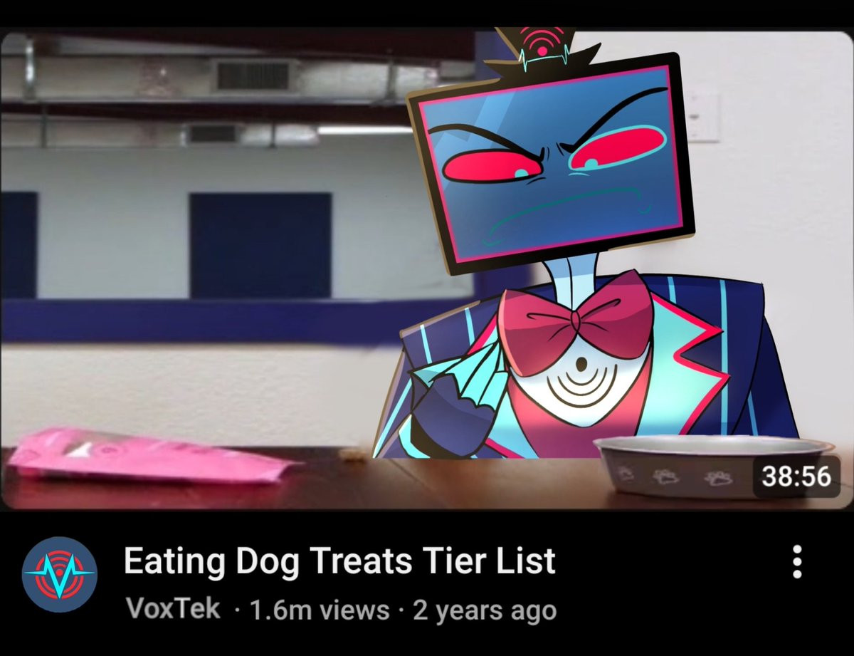 lvnavida's tweet photo. Vox trying dog treats 

#hazbinhotel #voxhazbin #voxfanart #hazbinhotelfanart https://t.co/x04HUPYIau