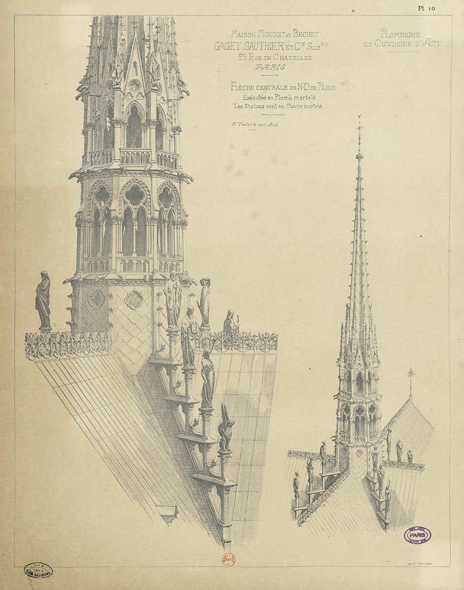 CeJourHistoire's tweet photo. L'architecte qui a restauré la moitié des monuments médiévaux français en a inventé une bonne partie.

La flèche de Notre-Dame qui a brûlé en 2019 n'était pas médiévale. Elle était de lui.

Eugène Viollet-le-Duc naît à Paris le 27 janvier 1814.

À 18 ans, on lui propose l'École des beaux-arts. Il refuse, et il donne sa raison : si j'ai du talent, je réussirai avec ou sans l'école, et si je n'en ai pas, l'école ne m'en donnera pas.

Il part sur les routes de France dessiner des bâtiments anciens, carnet après carnet. C'est toute sa formation.

Prosper Mérimée, chargé des monuments historiques, le remarque. À 26 ans, il a son premier chantier.

Viennent ensuite Notre-Dame de Paris à partir de 1845, la cité de Carcassonne, le château de Pierrefonds, la basilique de Saint-Denis, la cathédrale de Lausanne.

Ce qu'il fait n'est pas de la conservation, et il l'écrit noir sur blanc : restaurer un édifice, ce n'est ni l'entretenir ni le réparer, c'est le rétablir dans un état complet qui peut n'avoir jamais existé.

Alors il complète. Il unifie. Il achève ce que le Moyen Âge avait laissé inachevé ou perdu.

Les toits pointus de Carcassonne sont de lui, et on lui reproche depuis un siècle d'avoir posé des toitures du Nord sur une ville du Sud.

Il y a une chose qu'on a oubliée.

Quand le sculpteur Bartholdi cherche quelqu'un pour concevoir la statue de la Liberté, c'est lui qu'il choisit.

C'est Viollet-le-Duc qui impose le cuivre martelé, qui dessine les plis de la robe, qui fait construire la tête et le bras qui porte la flamme. Sa solution pour tenir debout face aux vents de la baie de New York : un pilier de fer lesté avec du sable.

Il meurt le 17 septembre 1879 à Lausanne. La statue n'a alors ni corps ni ossature.

Gustave Eiffel le remplace. Il abandonne le sable et conçoit une charpente de fer souple, qui laisse la peau de cuivre travailler avec le vent.

On raconte aujourd'hui la statue de la Liberté avec le nom d'Eiffel.

La tête et le bras que des millions de gens photographient chaque année sont ceux d'un autre.