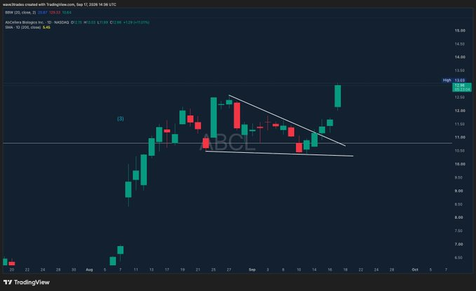 wave3traders's tweet photo. $ABCL
 +11% 

Sometimes it really is that simple 

CONGRATS TO ALL https://t.co/927qYQZQ9e