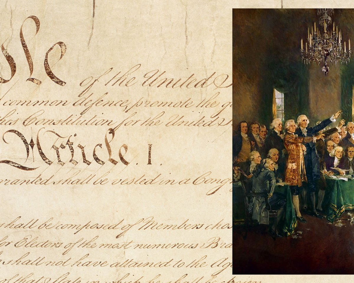 MountVernon's tweet photo. On September 17, 1787, the Constitution as we know it was born. 

George Washington’s commanding presence played an important role in achieving this outcome. During the spring and sweltering summer of 1787, he provided guidance for 55 state delegates who gathered in Philadelphia, Pennsylvania, to fiercely debate the future of the United States. 

There was no blueprint for this monumental undertaking, but it ultimately produced one of the world's greatest political documents, the United States Constitution.

James Monroe summarized it best when, in a letter to Thomas Jefferson, wrote “Be assured, [Washington’s] influence carried the government.” Learn more about Washington's role: https://t.co/U27NWNjIAL