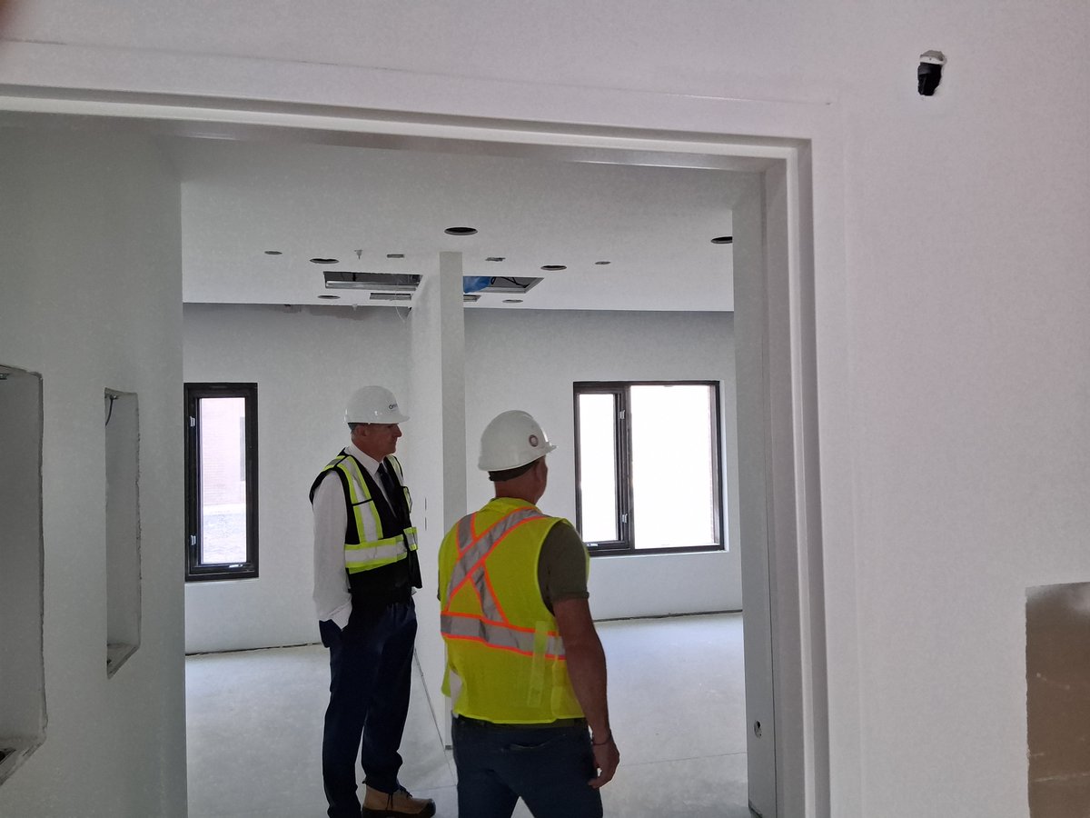 DaveSmithPtbo's tweet photo. The progress on OMNI Health Care’s new Riverview Manor in Peterborough is incredible to see! 
This brand-new, modern facility on Langton Street will feature 256 long-term care beds bringing state-of-the-art living spaces, improved comfort, and enhanced care to local seniors https://t.co/0kFpf0o8sQ