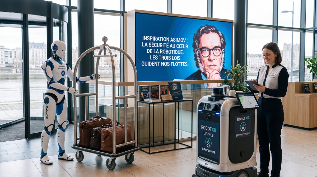 Robot_XR's tweet photo. L'IA moderne respecte-t-elle les lois d'Asimov ? 🧠🤖

De la science-fiction à la réalité opérationnelle de nos hôpitaux et supermarchés, l'éthique de la robotique autonome évolue à grande vitesse. Découvrez notre dernière analyse sur l'héritage du maître de la SF ! https://t.co/zvKyGjSUWo